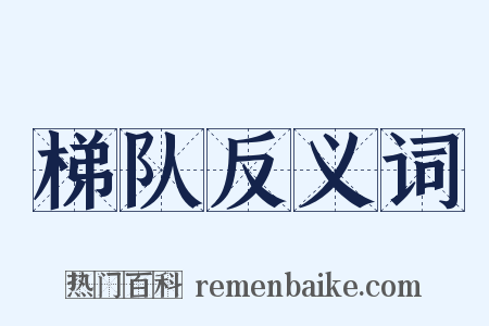 梯队反义词是什么意思的图片